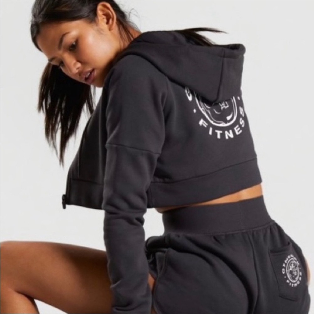 Rare Gymshark Legacy Crop Zip Hoodie